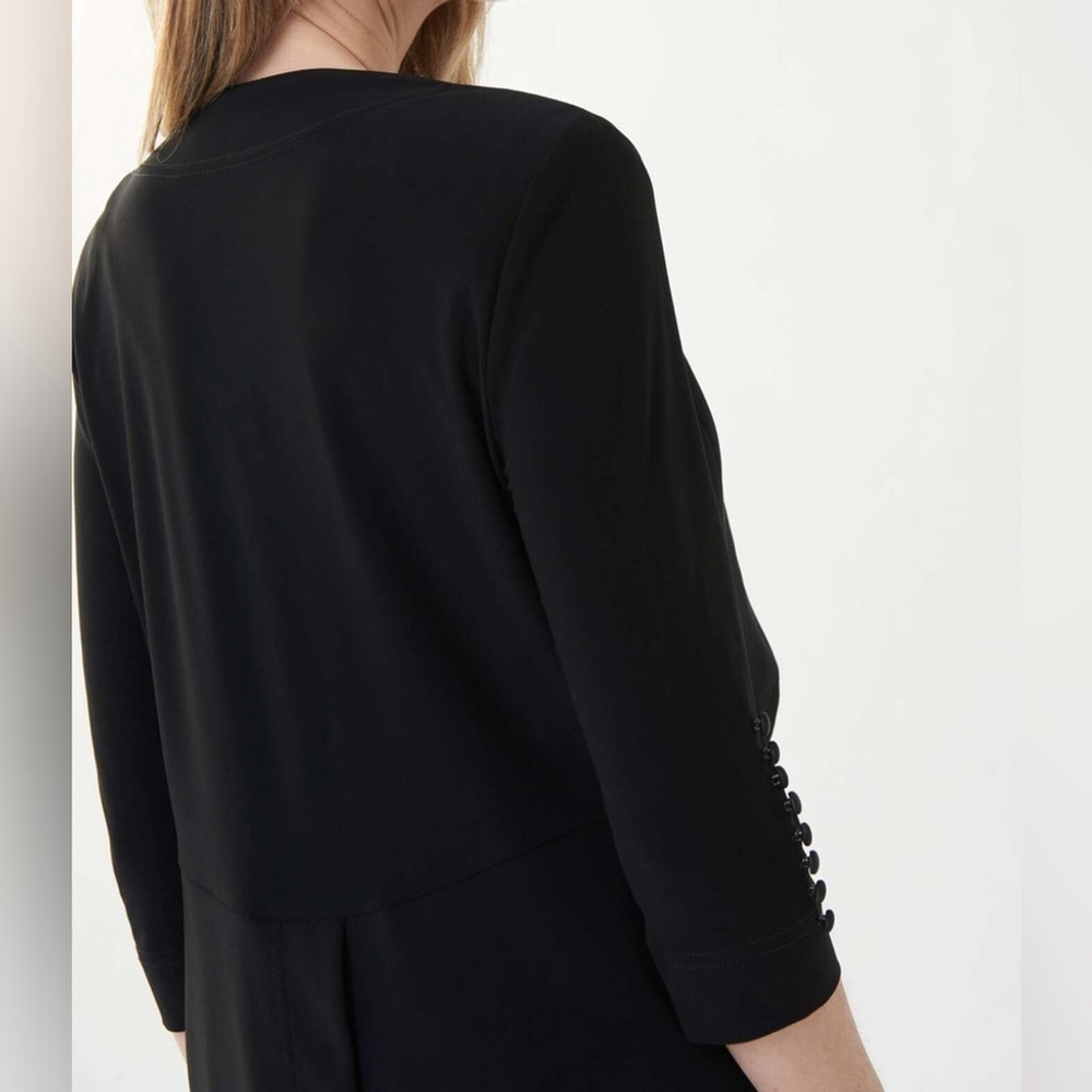 Joseph Ribkoff Canada Sz 6 Tuxedo Bolero Blazer Black - Picture 4 of 16